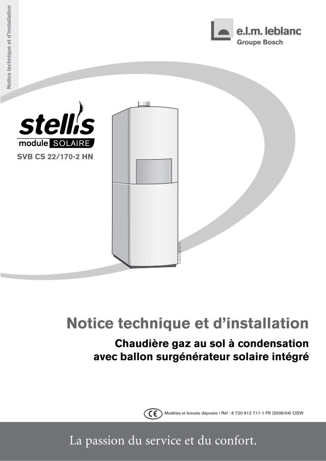 Première page : Notice d'installation Elm Leblanc SVBCS22-170-2HN
