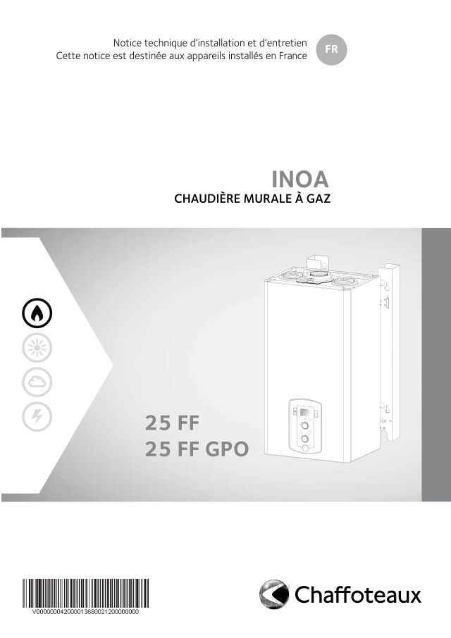 Première page : Notice d'installation Chaffoteaux INOA EVO 30 FF BE