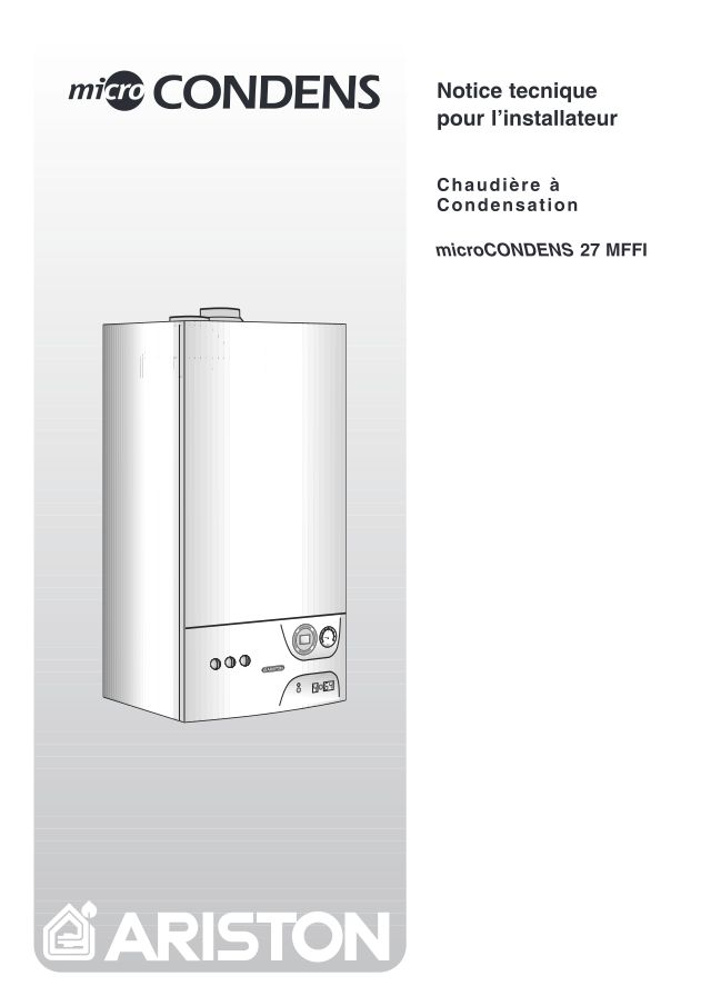 Première page : Notice d'installation Ariston MICROCONDENS 27 MFFI GN