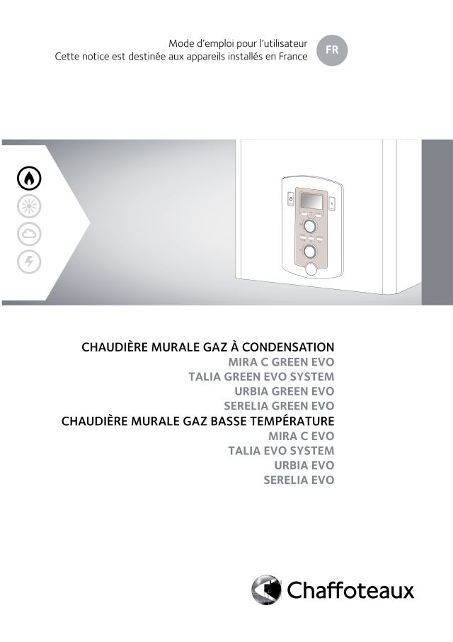 Premiere page : Notice d'utilisation Chaffoteaux URBIA EVO 24 VMC FR (3310265)