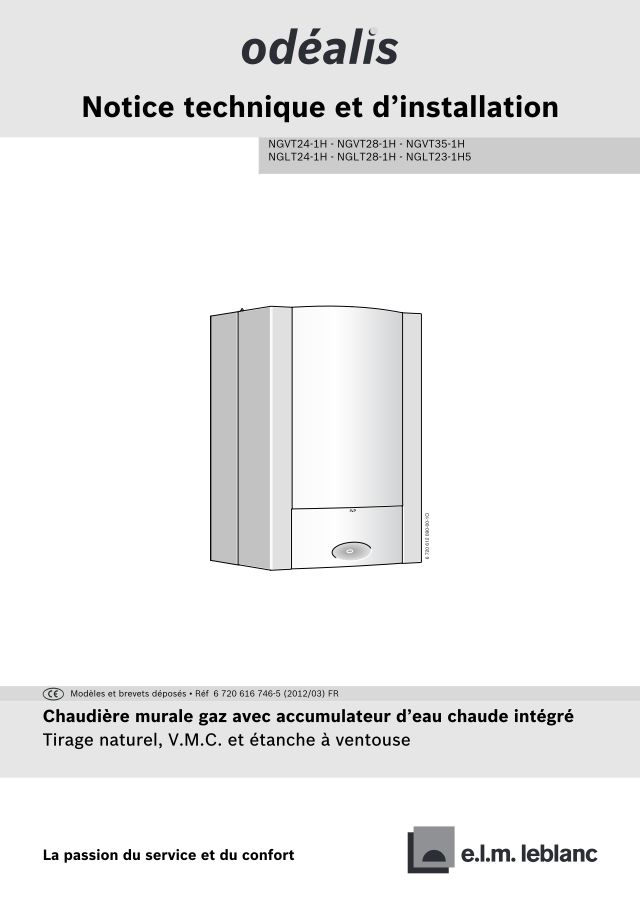 Première page : Notice d'installation Elm Leblanc NGLT24-1HN