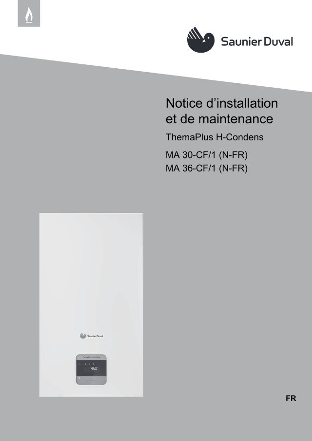 Première page : Notice d'installation Saunier Duval ThemaFast H-Condens 30-CF/1