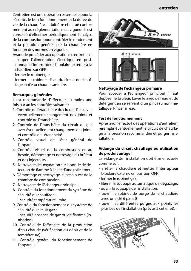 Première page : Notice de maintenance Chaffoteaux INOA 24 VMC GPO FR