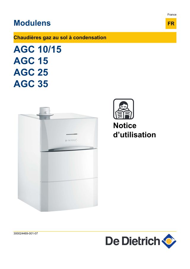 Première page : Notice d'utilisation De Dietrich Modulens AGC 15