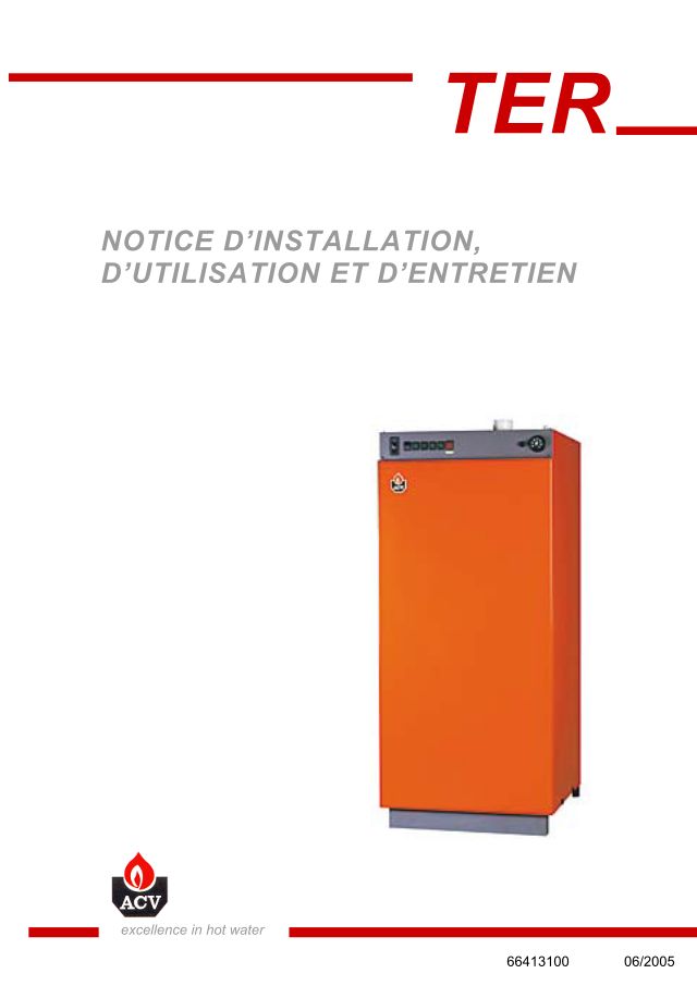 Premiere page : Notice d'installation ACV TER 64,8 kW 380V + N (00080501)