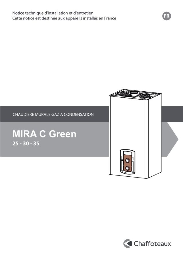 Premiere page : Notice d'installation Chaffoteaux MIRA C GREEN 25 BE EU (3310423)