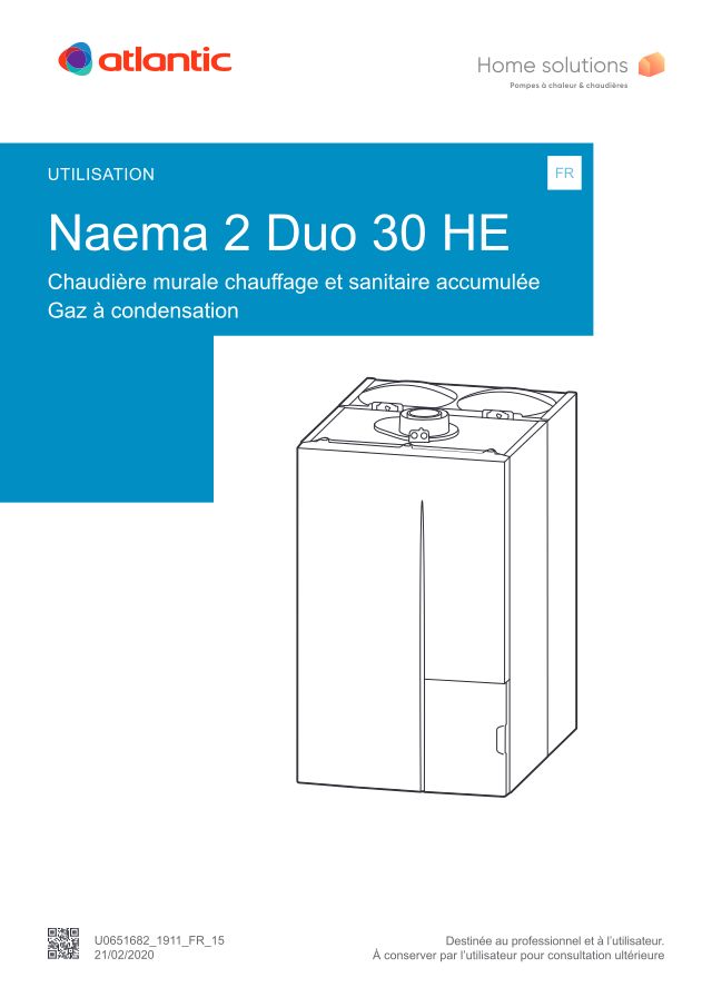 Première page : Notice d'utilisation Atlantic NAEMA 2 DUO 30 HE