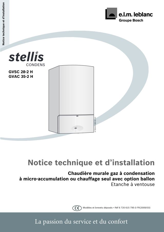 Premiere page : Notice d'installation Elm Leblanc GVAC 35-2 H (7713231555)