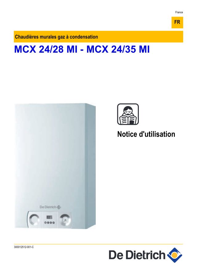 Première page : Notice d'utilisation De Dietrich MCX 24/35 MI