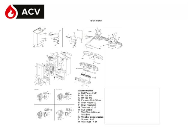 Première page : Pièces détachées ACV nextra 45P