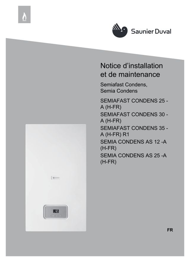 Premiere page : Notice d'installation Saunier Duval SemiaFast Condens 30-A (0010016083)