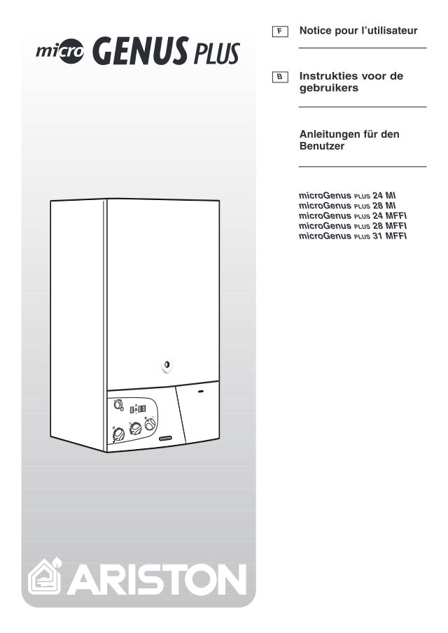 Première page : Notice d'installation Ariston MICROGENUS PLUS 24 MI GPL