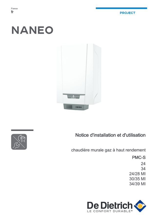 Première page : Notice d'installation De Dietrich PMC-S 24