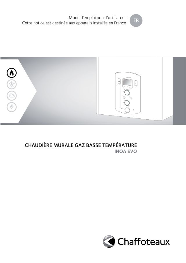 Première page : Notice d'utilisation Chaffoteaux INOA EVO 25 CF GPO FR
