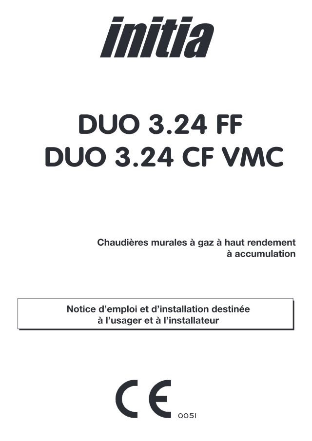 Première page : Notice d'installation Chappee INITIA DUO 3.24 VMC