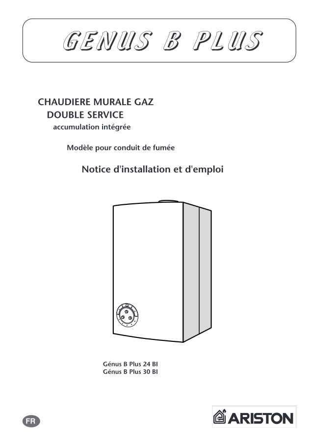 Première page : Notice d'installation Ariston GENUS B PLUS 24 BI VMC N