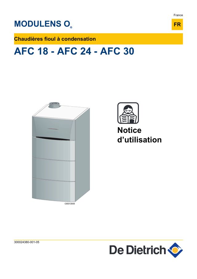 Première page : Notice d'utilisation De Dietrich MODULENS O AFC-S 24