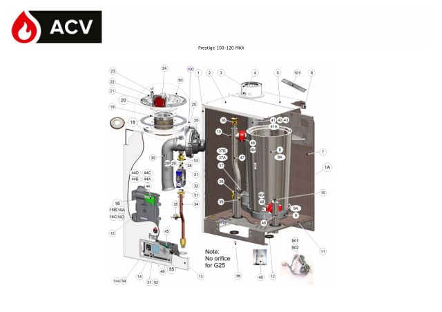 Première page : Pièces détachées ACV Prestige SOLO 100 MK4