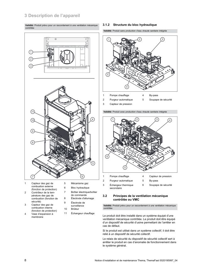 Première page : Schéma hydraulique Saunier Duval ThemaFast C30
