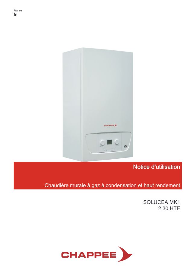 Première page : Notice d'utilisation Chappee SOLUCEA MK1 2.30 HTE