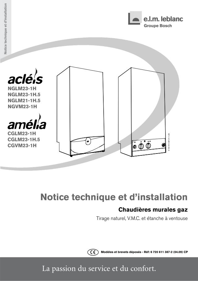 Première page : Notice d'installation Elm Leblanc ACLEIS NGLM23-1H.5