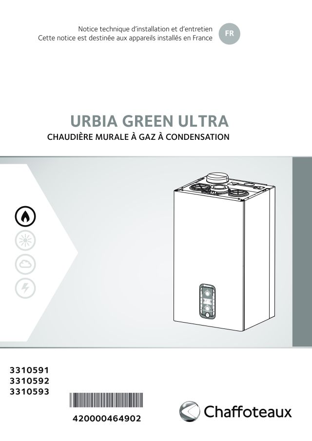 Première page : Notice d'installation Chaffoteaux URBIA GREEN ULTRA 35