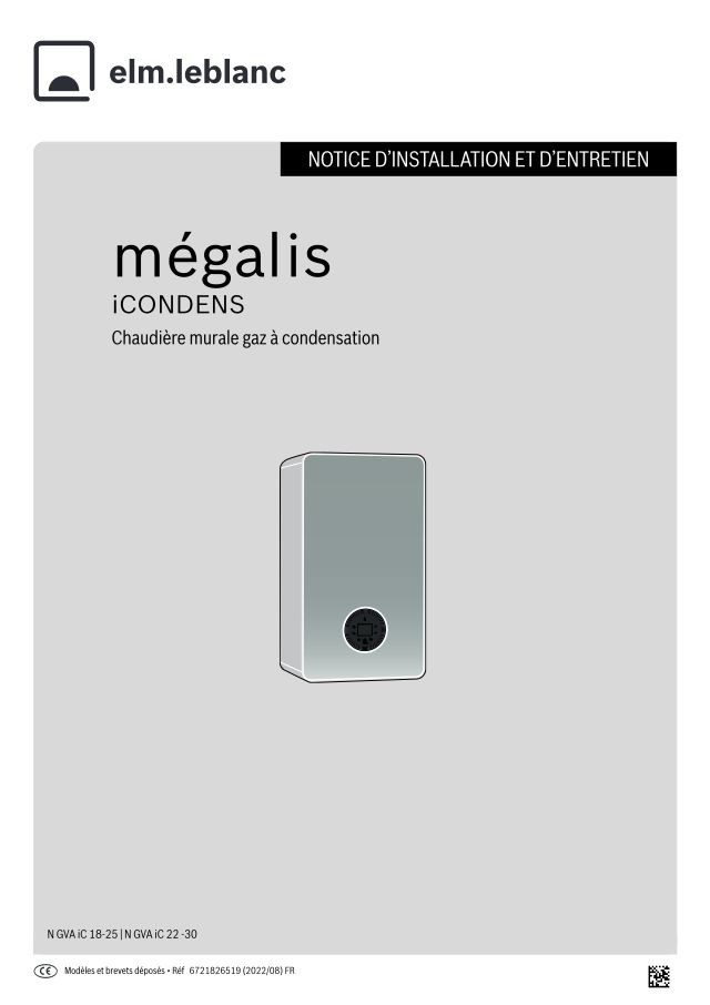 Première page : Notice d'installation Elm Leblanc MEGALIS ICONDENS 22/30KW MIXTE