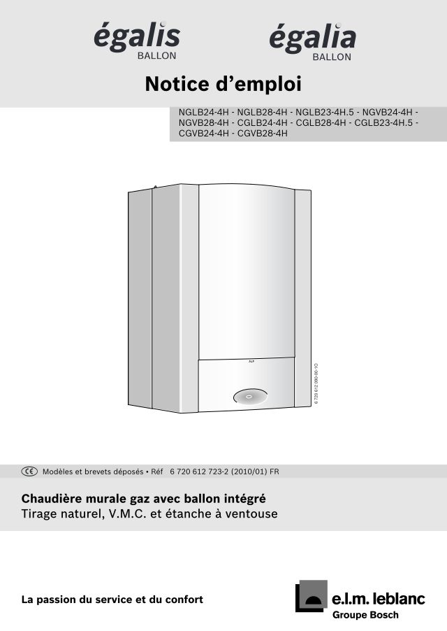 Première page : Notice d'utilisation Elm Leblanc EGALIA NGLB23-4HN5