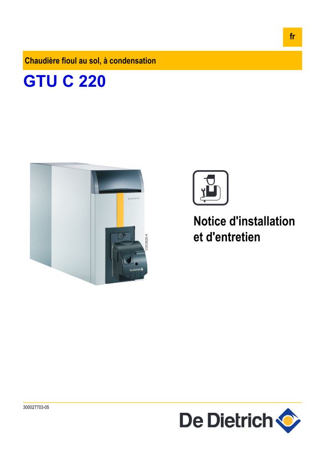 Première page : Notice d'installation De Dietrich GTU C 227