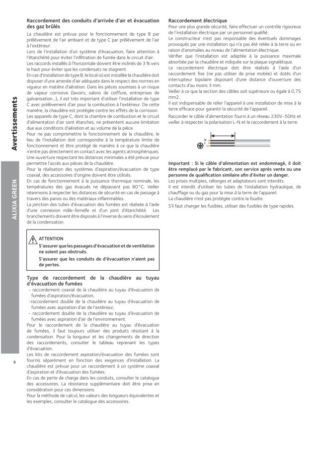 Première page : Schéma électrique Chaffoteaux ALIXIA GREEN 29
