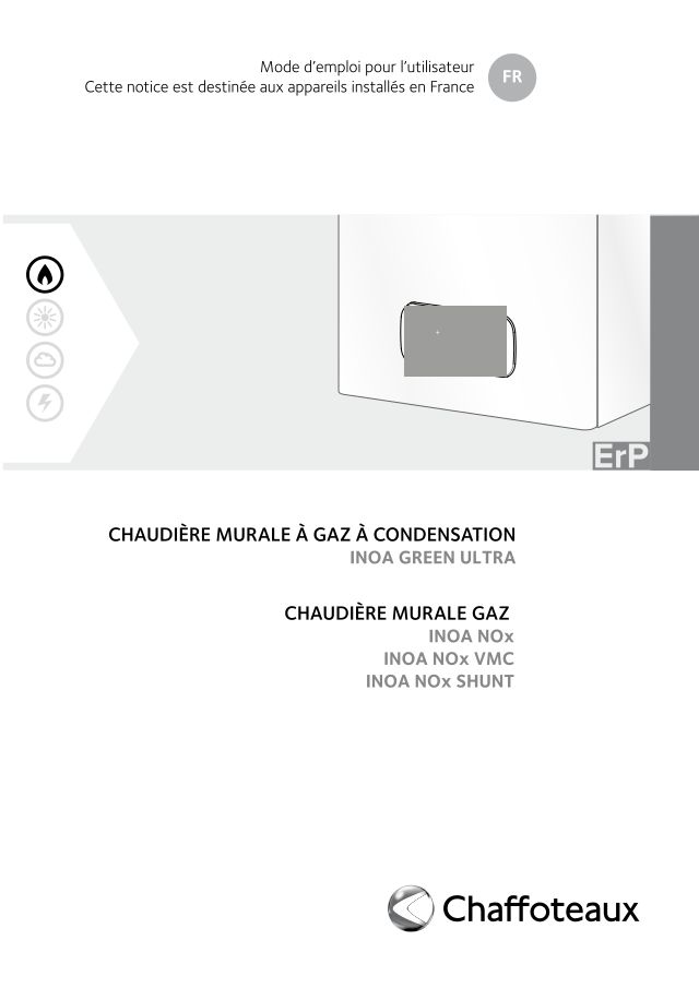 Première page : Notice d'utilisation Chaffoteaux INOA NOX 25 CF FR