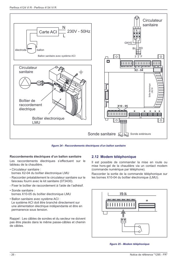 Première page : Schéma électrique Atlantic PERFINOX 4124 VI R