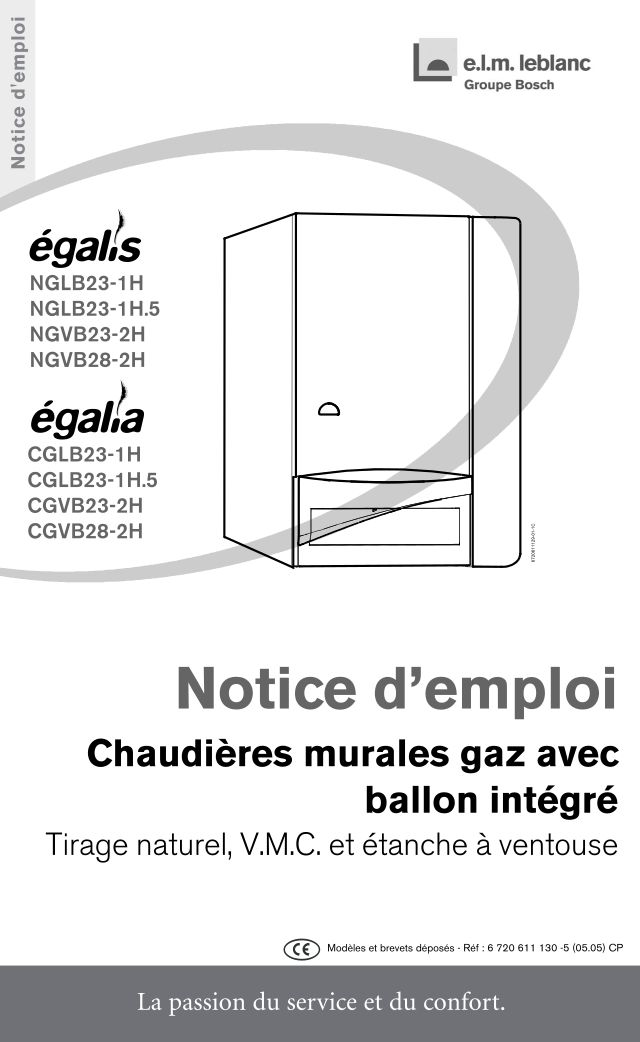 Premiere page : Notice d'utilisation Elm Leblanc EGALIA CGVB23-2HN (7716701106)