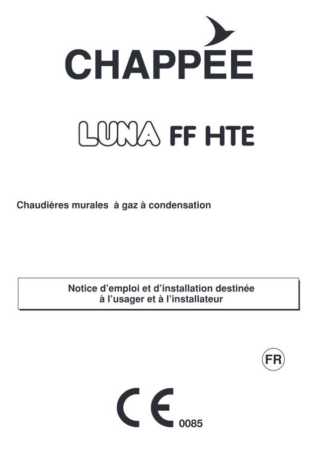 Première page : Notice d'utilisation Chappee LUNA 2.28 FF HTE