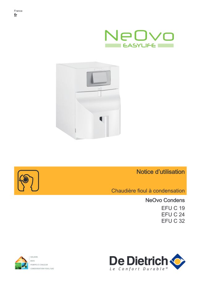 Premiere page : Notice d'utilisation De Dietrich NeOvo Condens EFU C 24