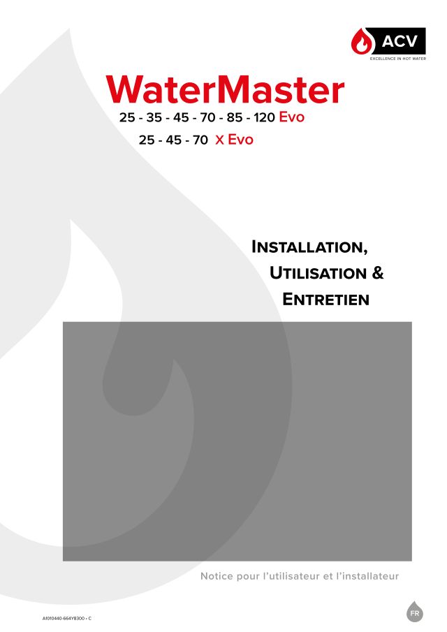 Premiere page : Notice d'utilisation ACV WaterMaster EVO 70 (052819)