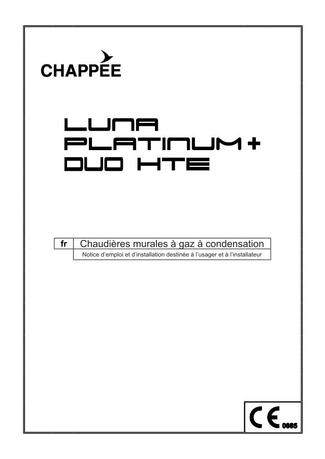 Première page : Notice d'utilisation Chappee LUNA PLATINUM + DUO 3.25 HTE