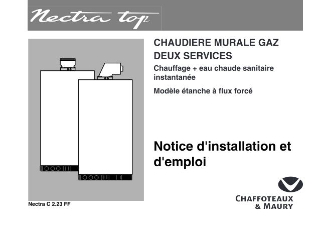 Premiere page : Notice d'installation Chaffoteaux NECTRA C 2.23 CF (400222721)