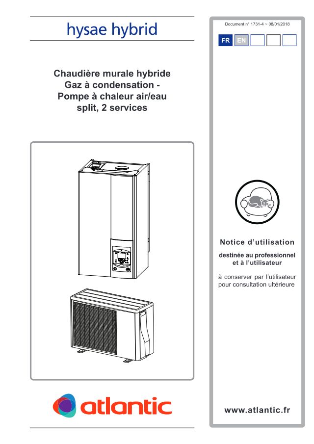 Première page : Notice d'utilisation Atlantic HYSAE HYBRID 60 12/28 V R