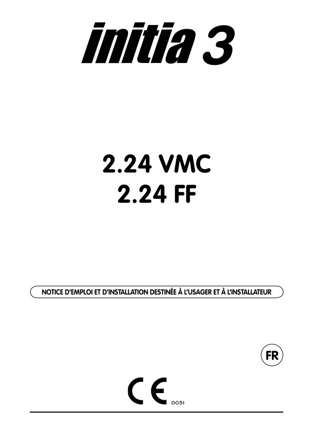 Première page : Notice d'utilisation Chappee INITIA 3 2.24 VMC
