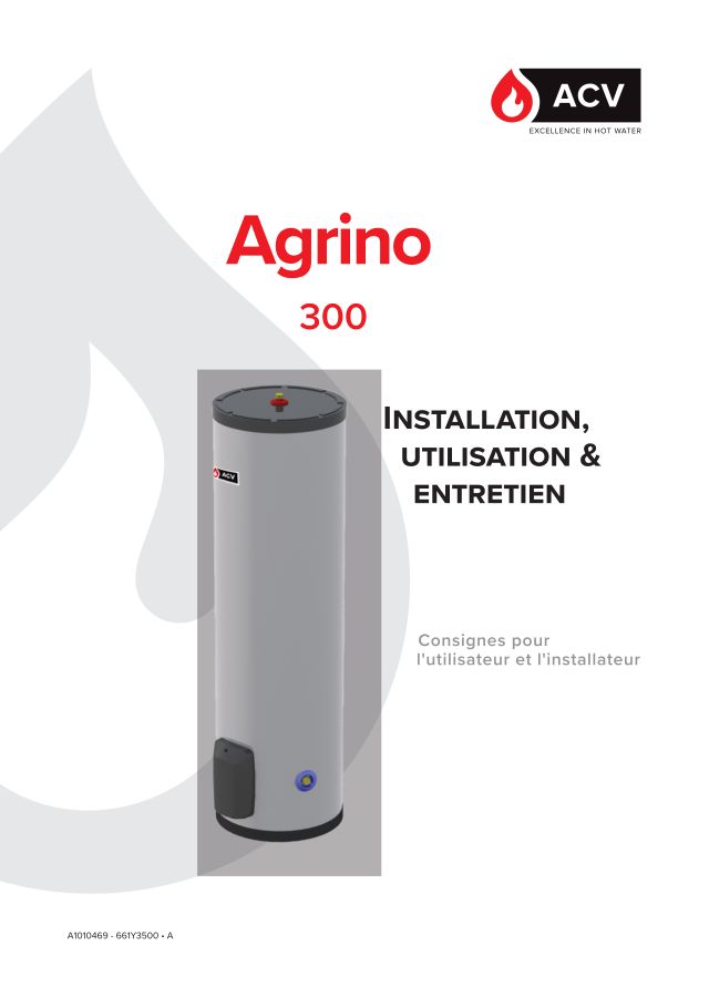 Première page : Notice d'installation ACV AGRINO 300