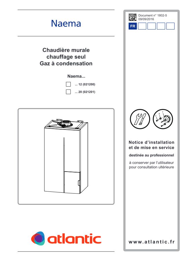 Première page : Notice d'installation Atlantic NAEMA 12