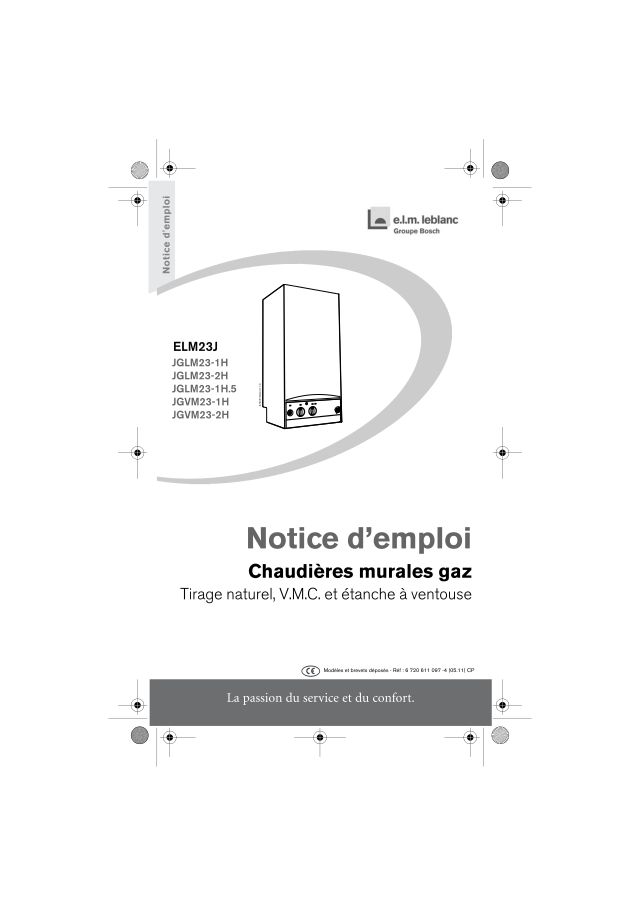 Première page : Notice d'utilisation Elm Leblanc ELM23J J GVM23-1HB