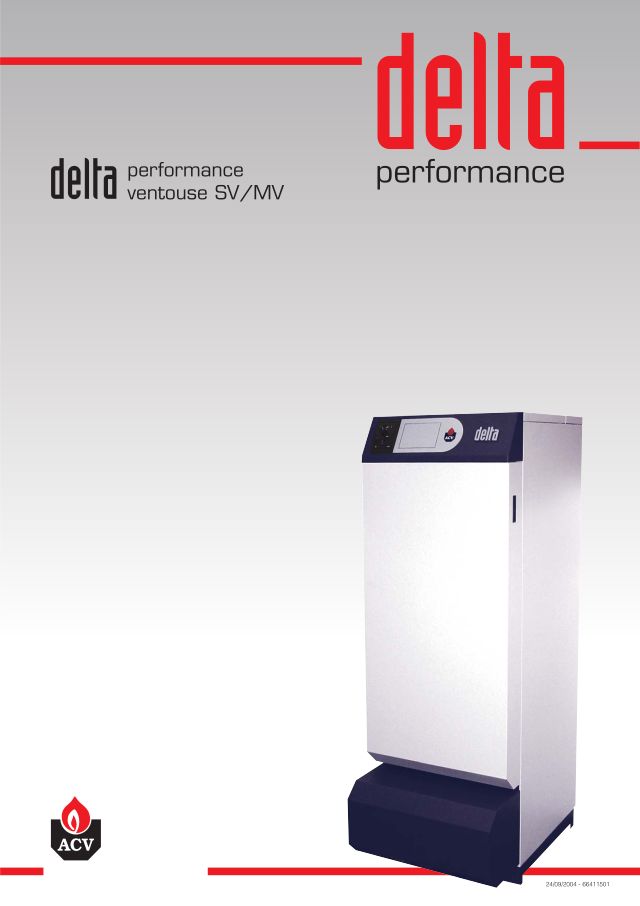 Premiere page : Notice d'installation ACV Delta Performance 50 SV