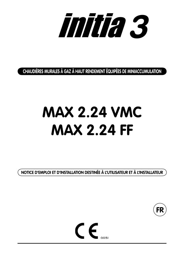 Première page : Notice d'installation Chappee INITIA 3 MAX 2.24 VMC