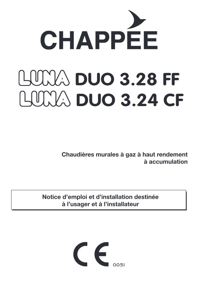 Premiere page : Notice d'installation Chappee LUNA DUO 3.24 CF (CPA434243090)