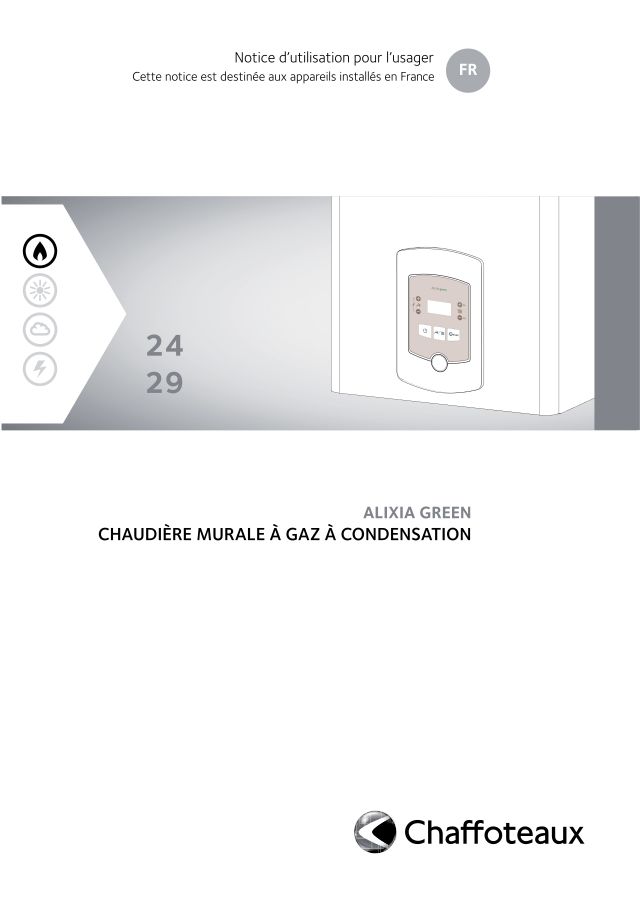 Première page : Notice d'utilisation Chaffoteaux ALIXIA GREEN 24