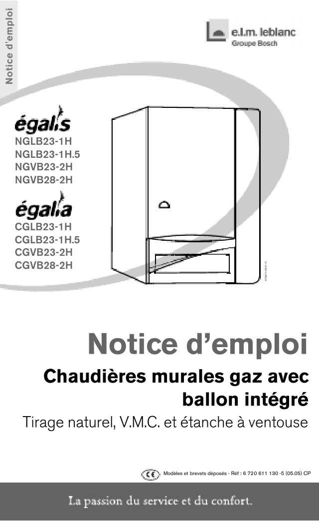 Première page : Notice d'utilisation Elm Leblanc CGLB23-1H NAT