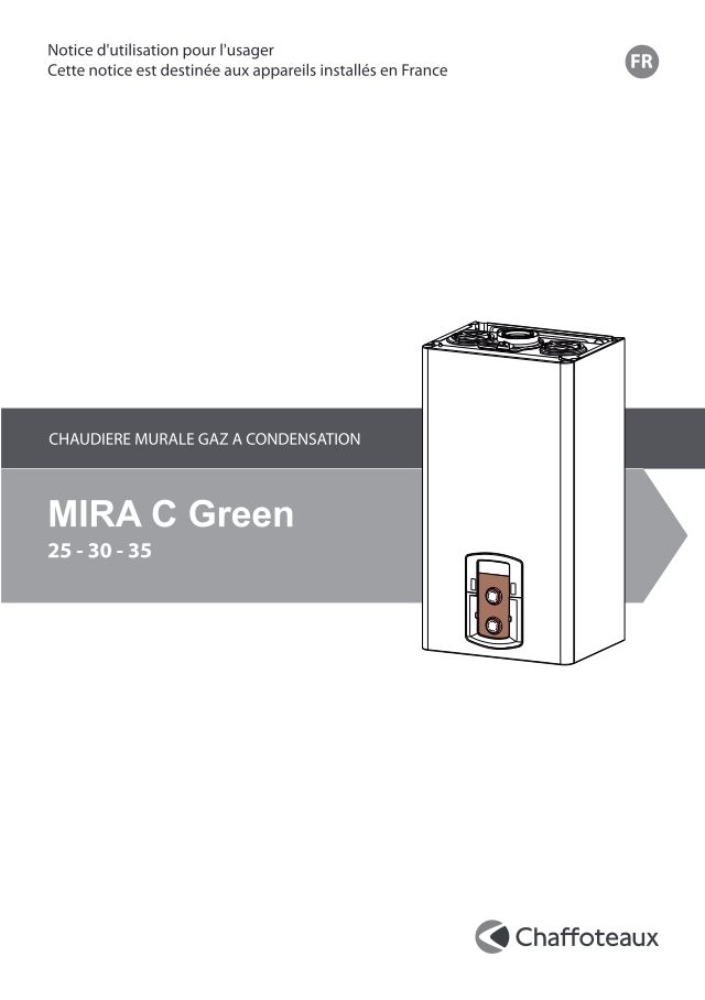 Premiere page : Notice d'utilisation Chaffoteaux MIRA C Green 30 FF (3310652)