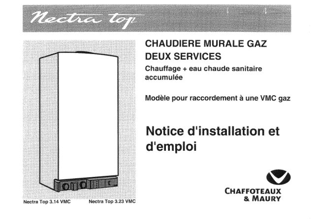 Premiere page : Notice d'utilisation Chaffoteaux NECTRA TOP 3.23 VMC B/P (400243726)